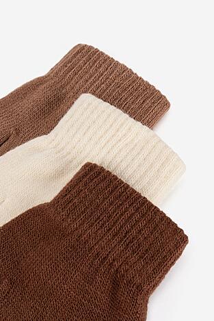 Rękawiczki dziecięce Action Boy 8K6-001-AW24 (3-PACK) Brązowy