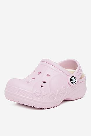 Klapki basenowe Crocs C-BAYA LINED CLOG T 207501-79R Różowy