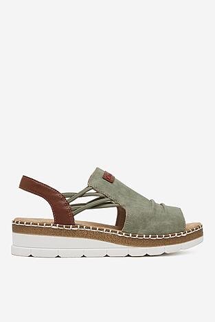 Sandały Rieker V1261-52 Zielony jasny