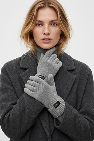 Dámske rukavice Mexx CEO-MEXX-W6-001-AW25 ŠEDÁ