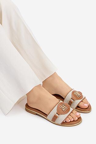 Klapki NINE WEST CEO-6165-32 Brązowy