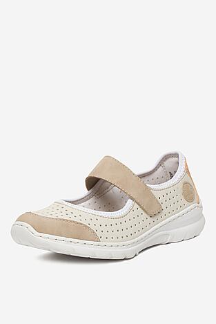 Baleriny Rieker CEO-L32B5-81 Beżowy jasny