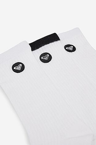 Ponožky ROXY AS_ROXY_02W_SS25 (3-PACK) BÍLÁ
