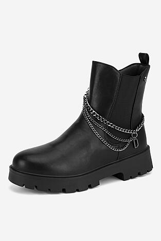 Kotníková obuv DeeZee CM231117-1 ČERNÁ