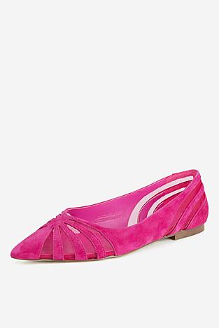 Baleriny EVA MINGE LUCY-V1166-08-1 Różowy ciemny
