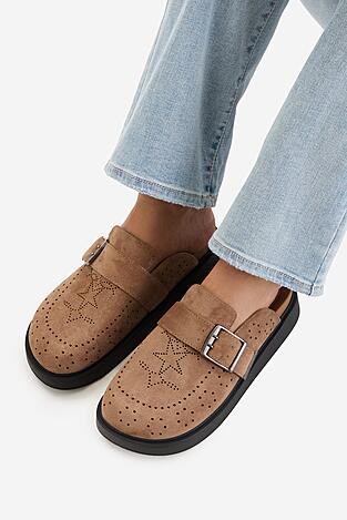 Klapki GUESS JEANS EO-HY2T709-3 Beżowy ciemny