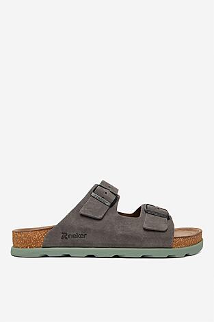 Klapki Rieker CEO-21190-45 Szary ciemny