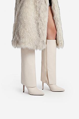 Kozaki NINE WEST CEO-SAIDA-01 Kremowy