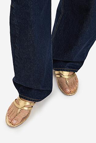 Klapki Badura EO-ANIKA-LT213-3 Złoty