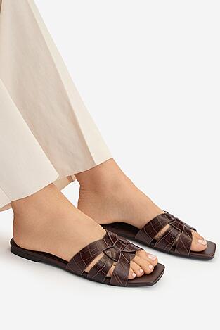 Klapki Gino Rossi C-WS1190-01 Brązowy