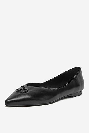 Baleriny EVA MINGE LEILA-SLT14086-1 Czarny