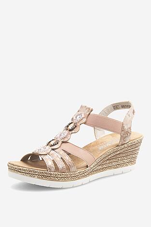 Szandál Rieker 619B2-31 RÓZSASZÍN