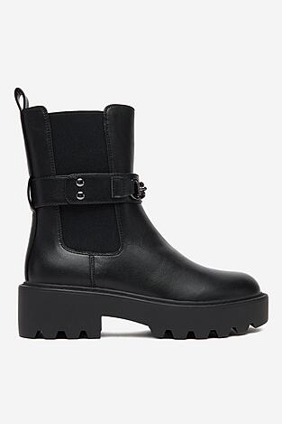Bokacsizma NINE WEST CEO-KAMILA-01 FEKETE