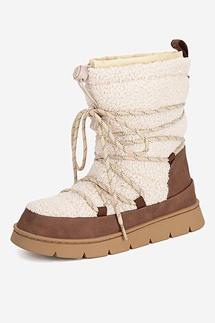 Šněrovací vyšší obuv GAP RICHMOND WINTER HIGH W GP509019AW-OFCO BÉŽOVÁ