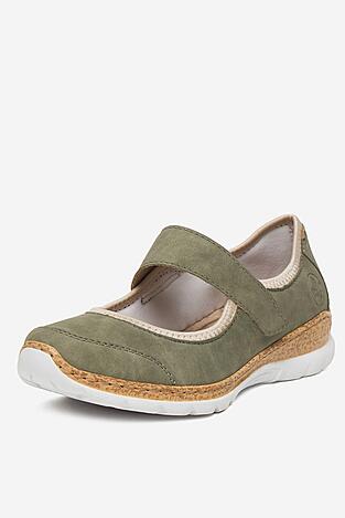 Baleriny Rieker CEO-N42B0-52 Oliwkowy jasny