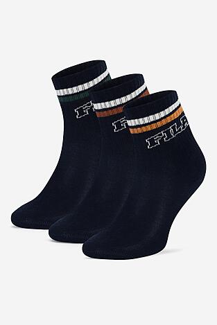 Ponožky Fila F8080-AW24 (3-PACK) TMAVĚ MODRÁ
