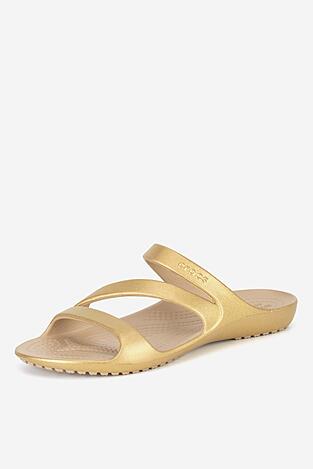 Klapki basenowe Crocs KADEE II METALLIC SANDAL W 210147-710 Złoty