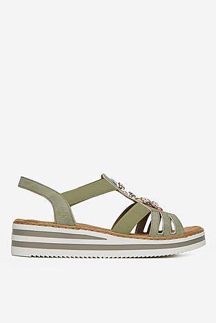 Sandale Rieker V0245-52 VERDE DESCHIS