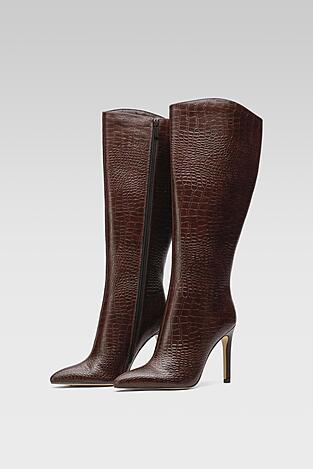 Kozaki DeeZee WYL2979-31 Brązowy ciemny