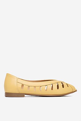 Baleriny Lasocki CEO-RST-ERICA-66 Żółty jasny