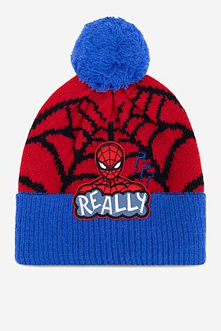 Dětská čepice Spiderman ACCCS-AW24-228SPRMV TMAVĚ MODRÁ