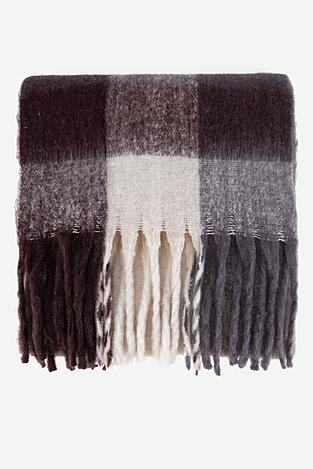 Дамски шал Jenny Fairy 4W4-006-AW24 КАФЯВ