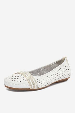 Baleriny Rieker CEO-41430-81 Biały