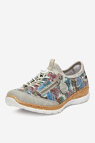 Sneakers Rieker N42V1-40 Szary ciemny