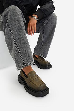 Mokaszin G-STAR RAW CEO-WI34-JOSIA-04 OLAJZÖLD