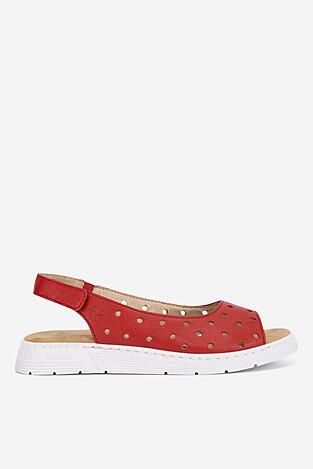 Sandały Rieker V9162-33 Czerwony