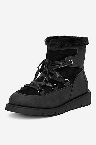 Členková topánka DeeZee 17125-1-BLACK PU ČIERNA