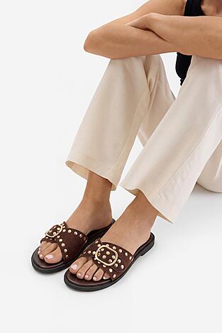 Klapki DeeZee CEO-LB-F9963-YLD Brązowy