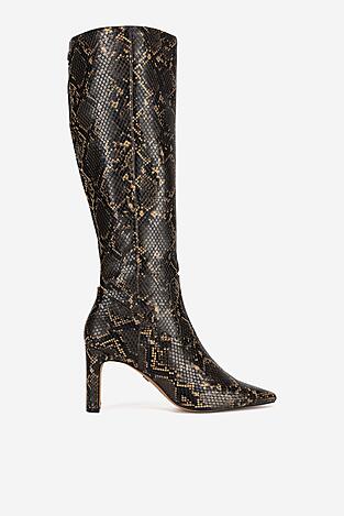 Kozačky NINE WEST WFA3354-1 TMAVĚ BÉŽOVÁ
