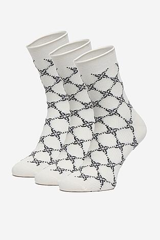 Ponožky NINE WEST CEO_BR_NW_SILVER_01_Z_AW25 (3 PACK) BÍLÁ