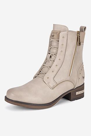 Vysoké šnurovacia topánky Mustang 1229-522 BIELA