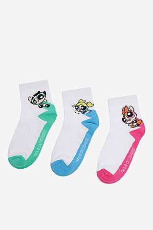Zokni POWERPUFF GIRLS CEO-ACCCS-AW25-314WBPPG(3-PACK) FEHÉR