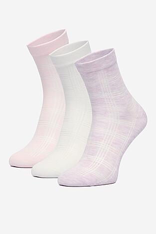 Ponožky NINE WEST CEO_BR_NW_25079_W_AW25 (3 PACK) BÍLÁ