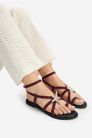 Sandały DeeZee CEO-YLD-F9678 Bordowy