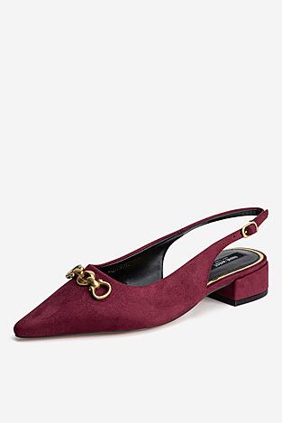 Baleriny NINE WEST WFA2991-1 Bordowy