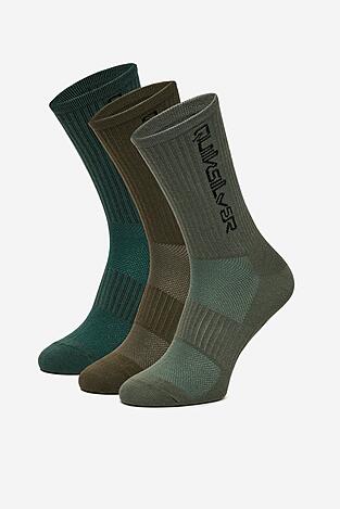 Чорапи QUIKSILVER AS_QUIKSILVER_100W_SS25 (3-PACK) МАСЛИНЕН