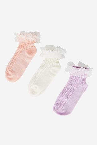 Zokni Jenny 7KB-004-SS25 (3-PACK) RÓZSASZÍN