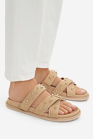 Klapki DeeZee CEO-LB-P2132 Beżowy