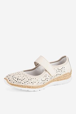 Baleríny Rieker N4299-60 SVĚTLE BÉŽOVÁ