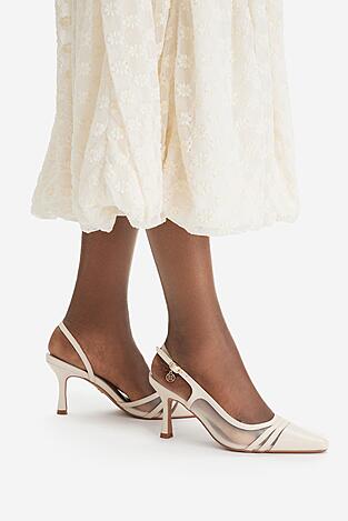 Елегантни обувки NINE WEST CEO-CR422-D3005C КРЕМАВ