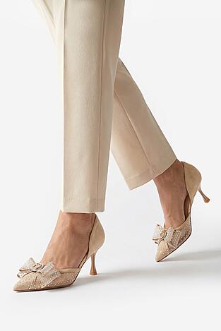 Czółenka EVA MINGE EO-AVA-78096-202 Beżowy