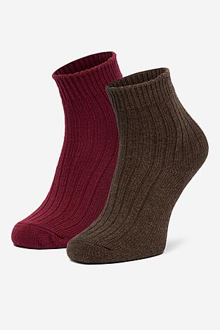 Zokni NINE WEST CEO_LA_NW_12744_Z_AW25 (2-PACK) BORDÓ