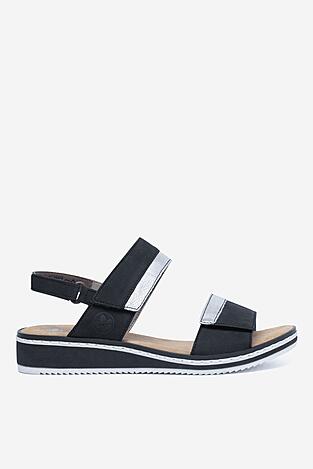 Szandál Rieker V36B9-14 FEKETE