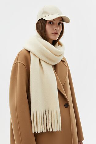 Szalik damski NINE WEST CEO-NW-W4-006-AW25 Biały