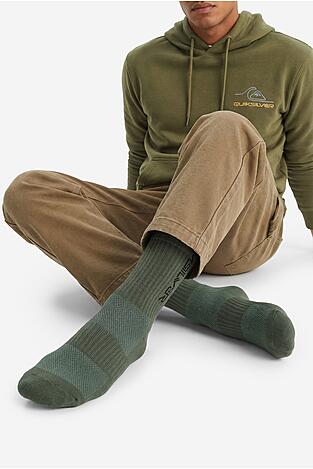 Чорапи QUIKSILVER AS_QUIKSILVER_100W_SS25 (3-PACK) МАСЛИНЕН