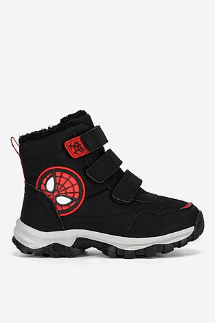 Šněrovací vyšší obuv Spiderman CP76-AW24-326SPRMV ČERNÁ